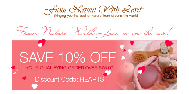 SAVE 10% OFF YOUR QUALIFYING ORDER OVER $75.00. Discount Code: HEARTS