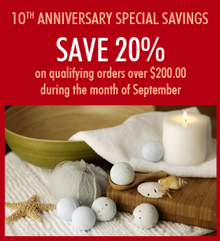 FNWL 1OTH ANNIVERSARY SPECIAL SAVINGS - SAVE 20% ON QUALIFYING ONLINE ORDERS OVER $200.00 DURING SEPTEMBER, 2007