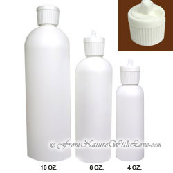 8 oz. HDPE Cosmo Round Bottle With Turret Cap