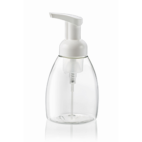 250 ml Clear PET Bottle with White Foaming Pump