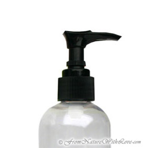8 oz. PET Cosmo Round Bottles With Black Pumps