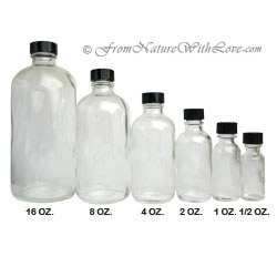 1 oz. Flint Boston Round Bottles with Cap