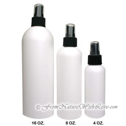 8 oz. HDPE Cosmo Round Bottle With Black Sprayer
