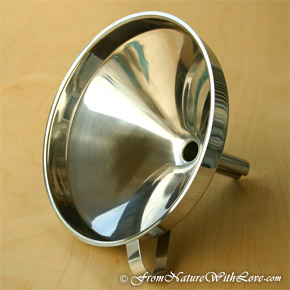 6 Inch Stainless Steel Funnel With Strainer