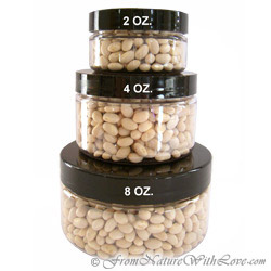 4 oz. Clear Flat PET Jars with Black Caps