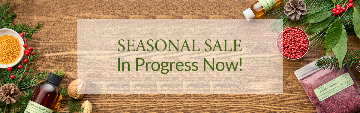 Seasonal Sale on Certified Organic and Conventional Ingredients for Personal Care